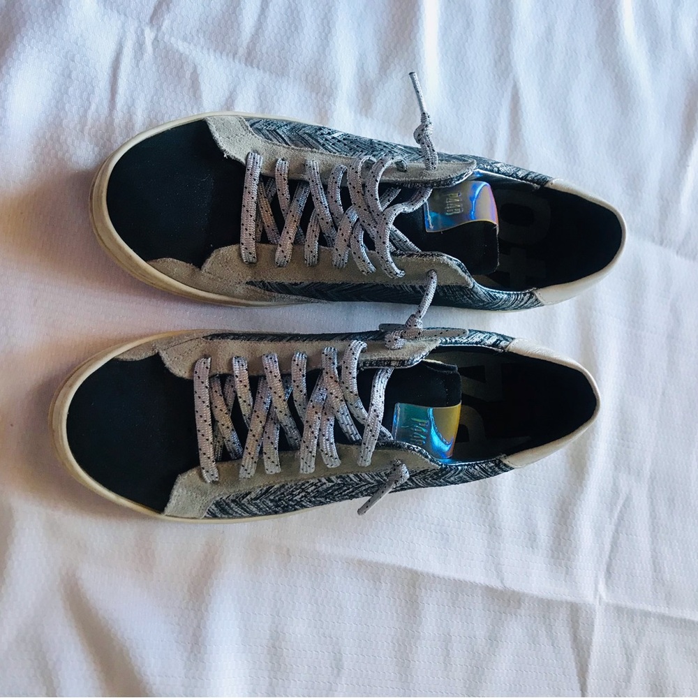 P448 Black, White & Gray Low-Top Sneakers - Picture 13 of 13